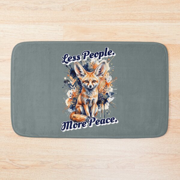Item preview, Less People More Peace Funny Fennec Fox Watercolor Introvert Design designed and sold by Biedroneczka.