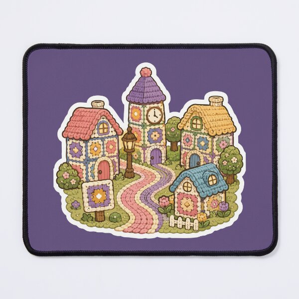 Item preview, Crochet Cottage Village Cozy Granny Square designed and sold by SimplePoDesign.