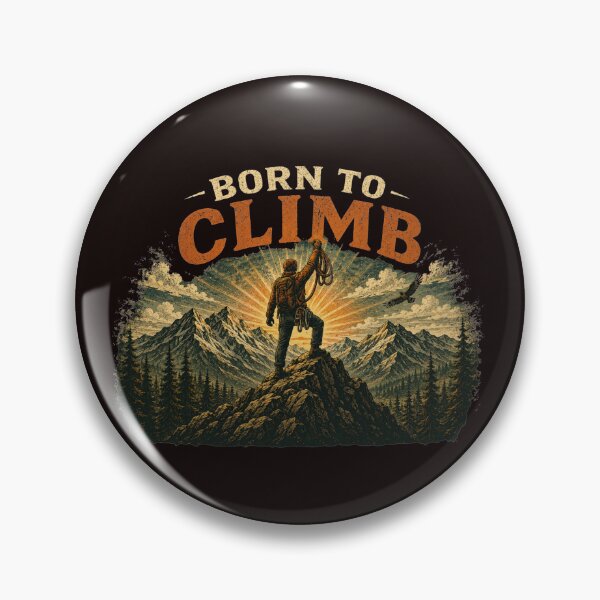 Item preview, Born To Climb Vintage Mountain Climbing Hiking designed and sold by SANADART.