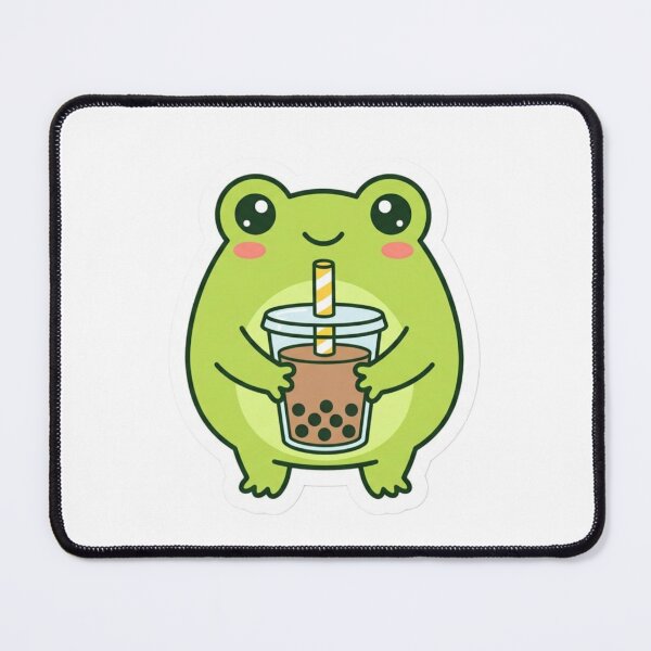 Item preview, Cute Frog with Bubble Tea ?? | Relaxing Kawaii Cartoon Animation designed and sold by AdityaShop18.