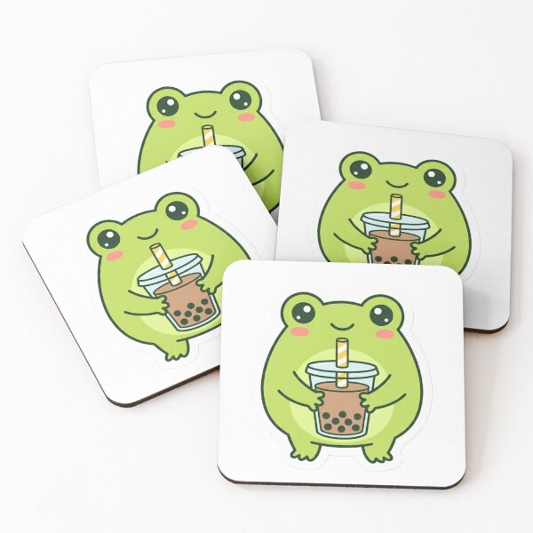 Item preview, Cute Frog with Bubble Tea ?? | Relaxing Kawaii Cartoon Animation designed and sold by AdityaShop18.