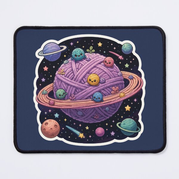 Item preview, Cute Yarn Planet Space Crochet Galaxy designed and sold by SimplePoDesign.