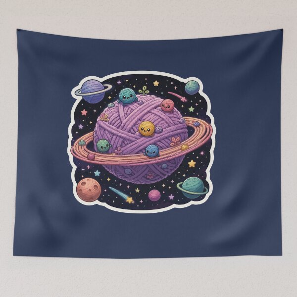 Item preview, Cute Yarn Planet Space Crochet Galaxy designed and sold by SimplePoDesign.
