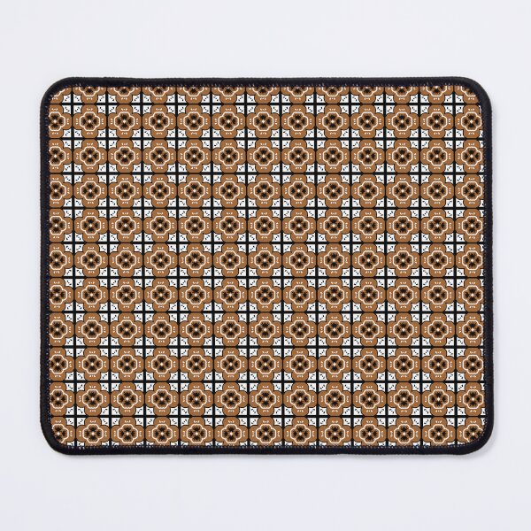 Item preview, Rich Brown Arabesque Tile Geometric Mosaic Pattern designed and sold by DigitalArtx-com.