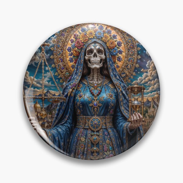 Item preview, Blue Dress Santa Muerte designed and sold by AliceWhiteDF.