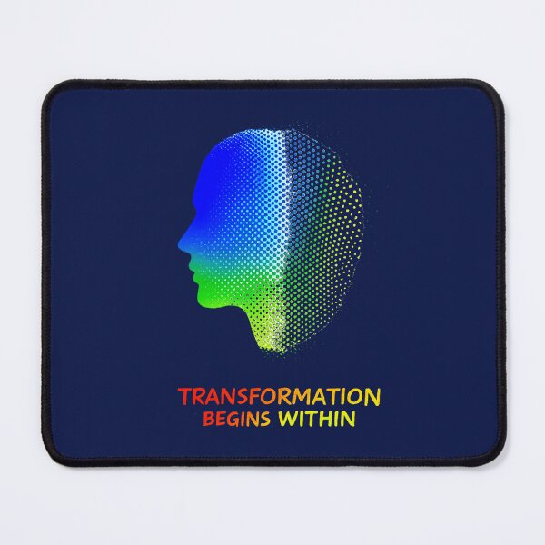 Item preview, Transformation Begins Within | Minimalist Halftone Human Profile | Modern Abstract Streetwear Graphic designed and sold by EIPTOW.