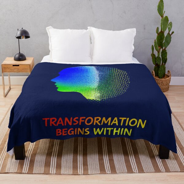 Item preview, Transformation Begins Within | Minimalist Halftone Human Profile | Modern Abstract Streetwear Graphic designed and sold by EIPTOW.