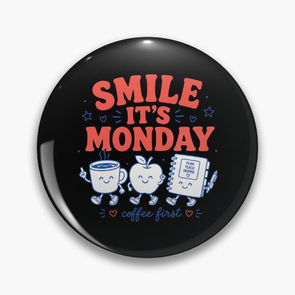 Item preview, Smile It's Monday Coffee First — Teacher Coffee Apple and Planner designed and sold by MAPDDesigns.