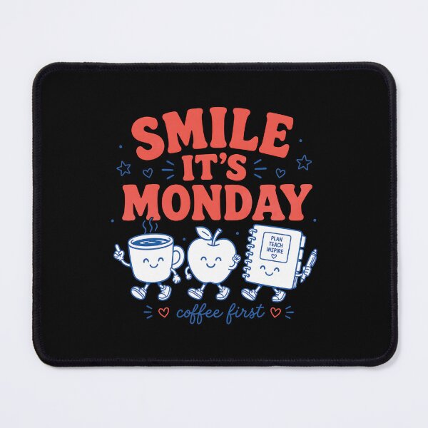 Item preview, Smile It's Monday Coffee First — Teacher Coffee Apple and Planner designed and sold by MAPDDesigns.