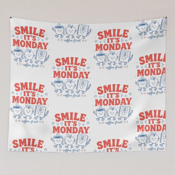 Item preview, Smile It's Monday Coffee First — Teacher Coffee Apple and Planner designed and sold by MAPDDesigns.