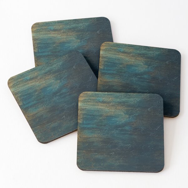 Item preview, Cyberpunk Blue Abstract Grunge Wall designed and sold by Ingorgia Studio.