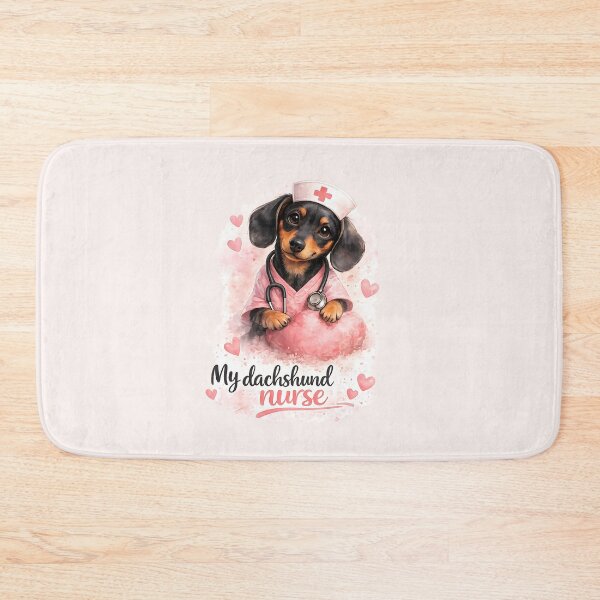 Item preview, My Dachshund Nurse Cute Pink Watercolor Art designed and sold by MythicCotton.