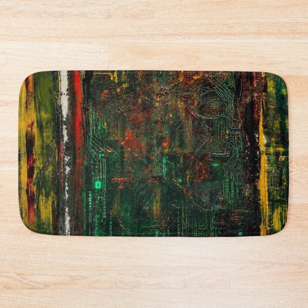 Item preview, Abstract Cyberpunk Green Canvas designed and sold by Ingorgia Studio.