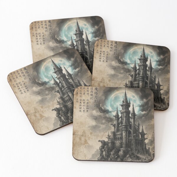 Item preview, The Wizard’s Gothic Spire Sumi-e Ink Wash designed and sold by DuckOddity.