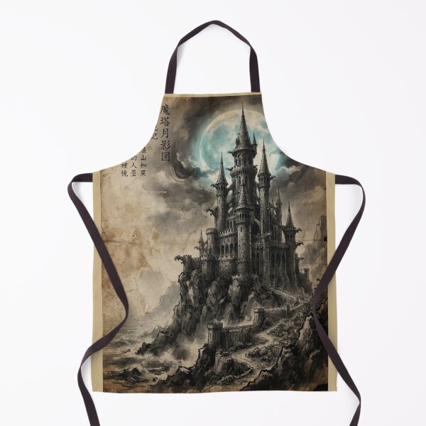 Item preview, The Wizard’s Gothic Spire Sumi-e Ink Wash designed and sold by DuckOddity.