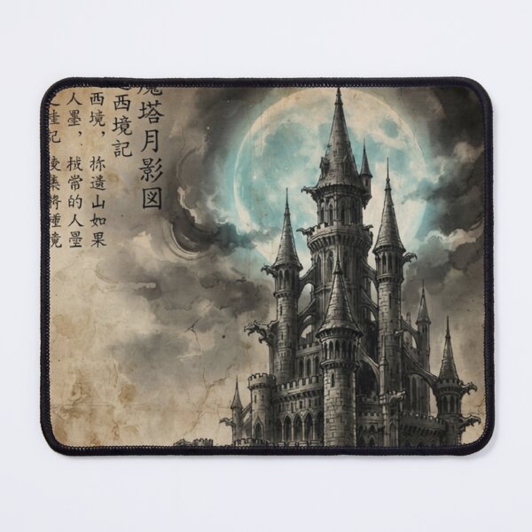 Item preview, The Wizard’s Gothic Spire Sumi-e Ink Wash designed and sold by DuckOddity.