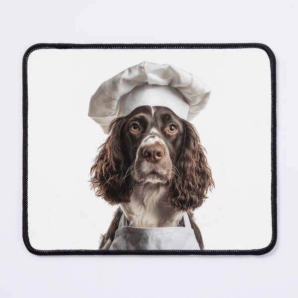 Item preview, Funny English Springer Spaniel Dog Chef Realistic Animal Cooking Humor Art designed and sold by LazyOwlStore.
