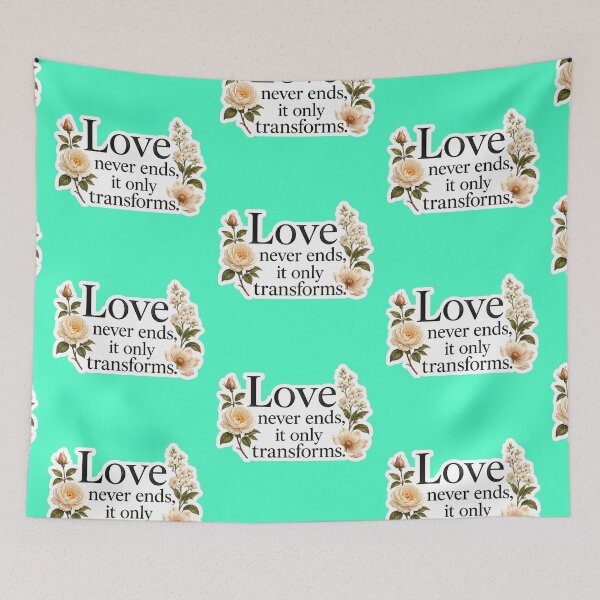 Item preview, Love Never Ends It Only Transforms - Vintage Botanical Flower Sticker designed and sold by Scro-Ciob-Shop.