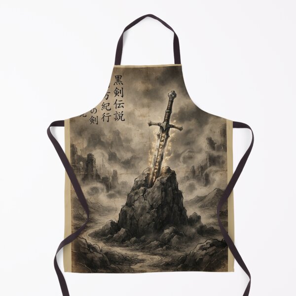 Item preview, The Runed Longsword of the West Sumi-e Ink Wash designed and sold by DuckOddity.