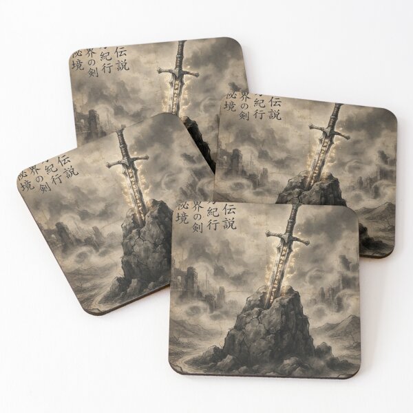 Item preview, The Runed Longsword of the West Sumi-e Ink Wash designed and sold by DuckOddity.