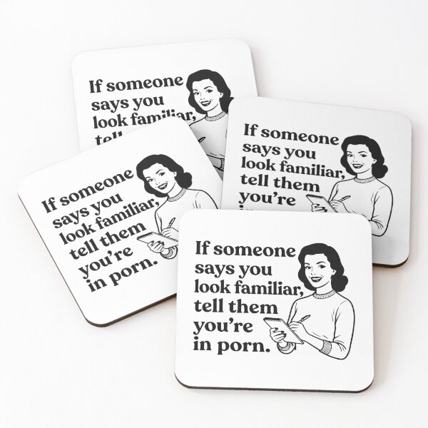 Item preview, Funny Retro Pop Art Woman Quote - You Look Familiar Adult Humor Joke designed and sold by raedattia.