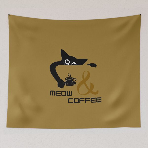 Item preview, Coffee black cat Meow & Coffee Cute Cat Coffee Lover Design – Kawaii Cat Aesthetic for Coffee Lovers, Cozy Morning Vibes & Cat Mom Gift designed and sold by Art IN Pack.