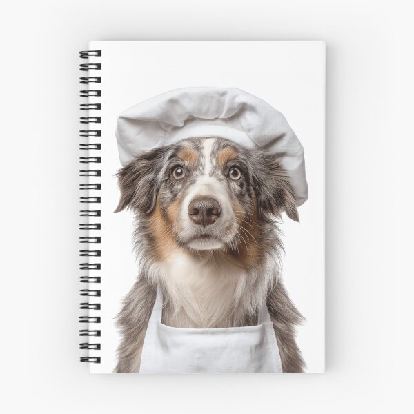Item preview, Funny Miniature American Shepherd Dog Chef Realistic Animal Cooking Humor Art designed and sold by LazyOwlStore.