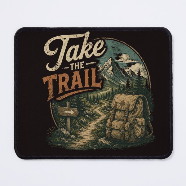 Item preview, Take the Trail Vintage Hiking Backpack Design designed and sold by SANADART.