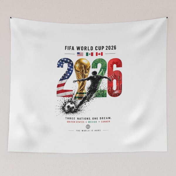 Item preview, Three Nations United Football 2026 - Soccer Splash Art designed and sold by lamiarte.