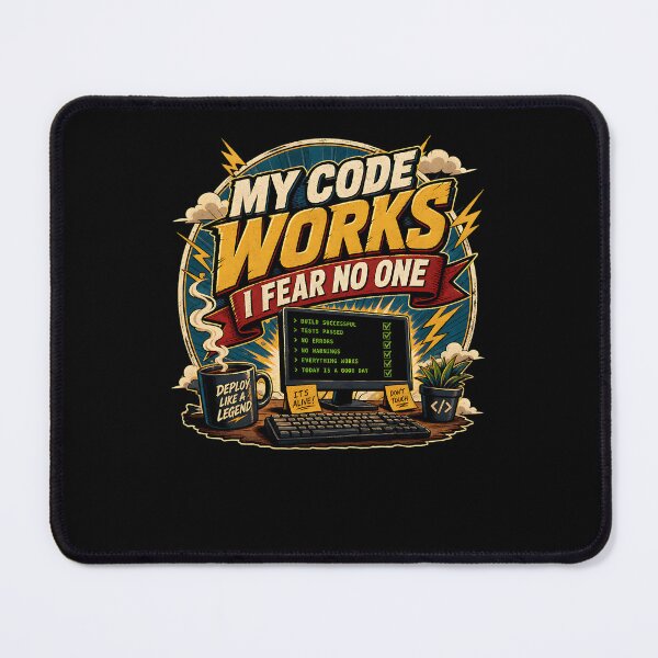 Item preview, My Code Works I Fear No One designed and sold by FreshPixelArt.
