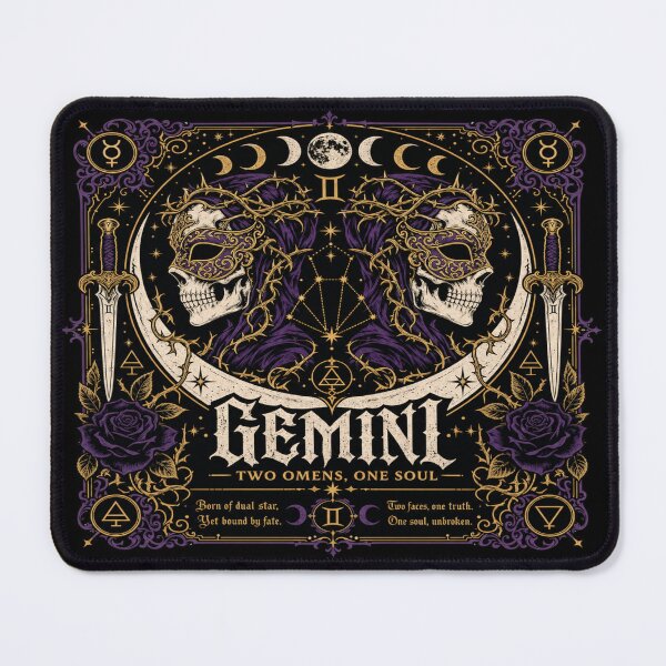 Item preview, Gemini Gothic Zodiac Dark Celestial Sigil designed and sold by InkspirationGraphics.