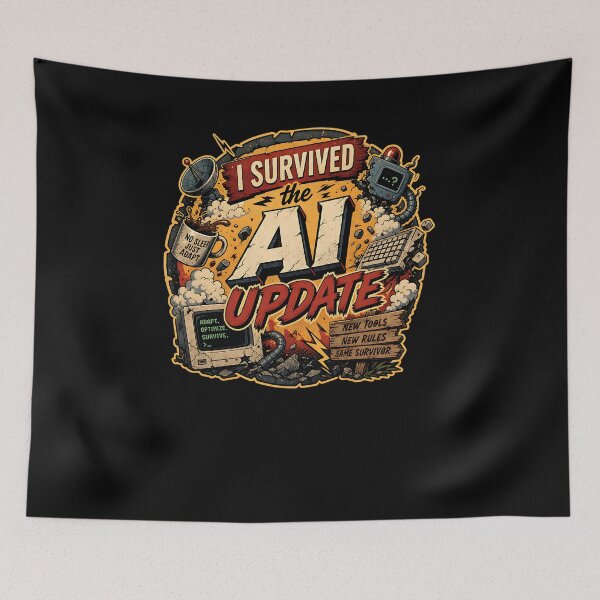 Item preview, I Survived the AI Update designed and sold by FreshPixelArt.