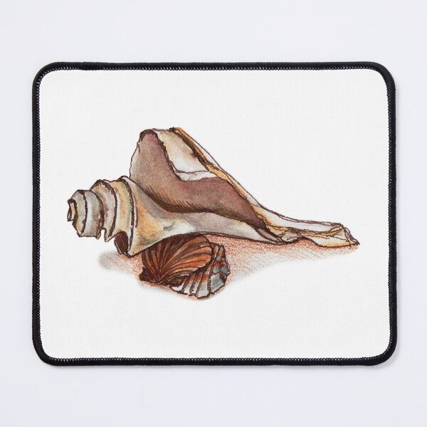 Item preview, Coastal Shell Watercolor and Ink Illustration in Browns designed and sold by Imagine Bee Studio.