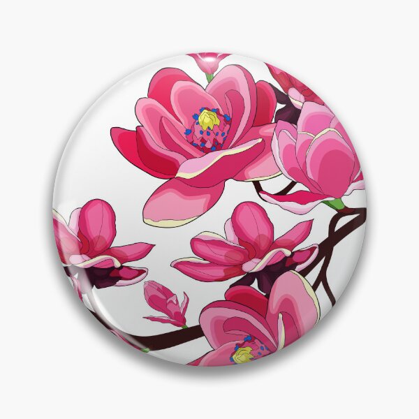 Item preview, branch magnolia flower red garden designed and sold by OrPolly.
