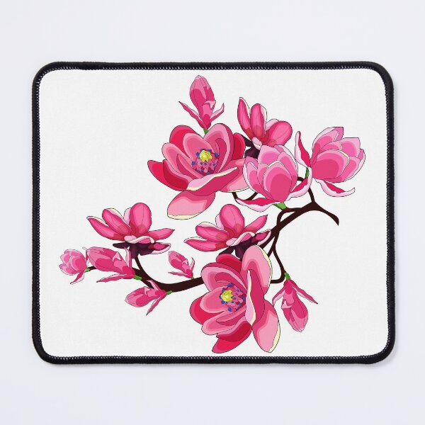 Item preview, branch magnolia flower red garden designed and sold by OrPolly.