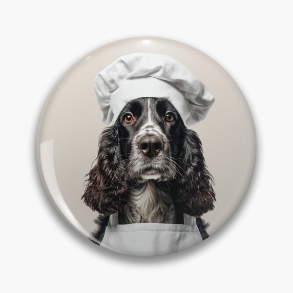 Item preview, Funny Cocker Spaniel Dog Chef Realistic Animal Cooking Humor Art designed and sold by LazyOwlStore.