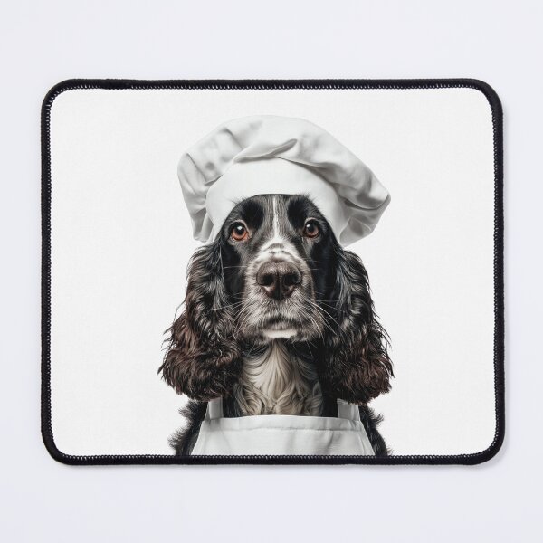 Item preview, Funny Cocker Spaniel Dog Chef Realistic Animal Cooking Humor Art designed and sold by LazyOwlStore.