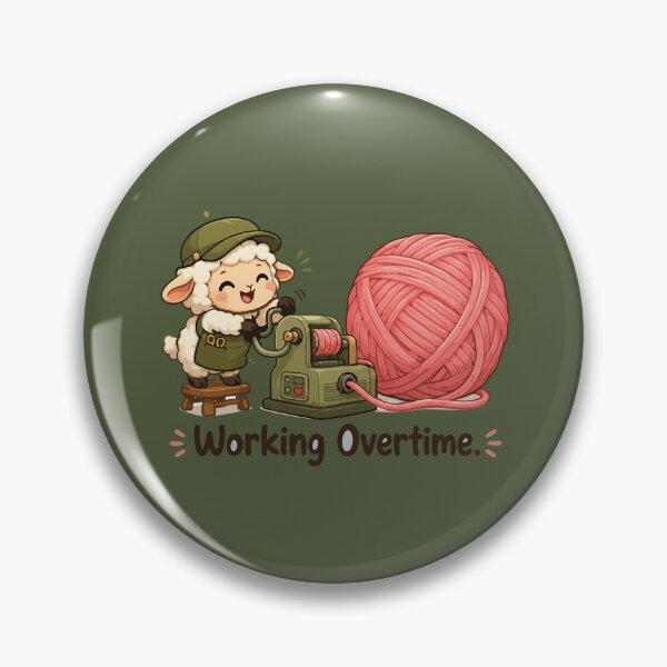 Item preview, Working Overtime Funny Yarn Sheep Crochet designed and sold by SimplePoDesign.