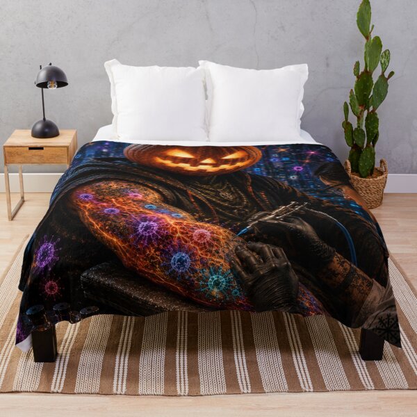 Item preview, Headless Horseman Tattoo Lab – Sci-Fi Halloween Biopunk Art designed and sold by TheHorsemanRidesAgain.