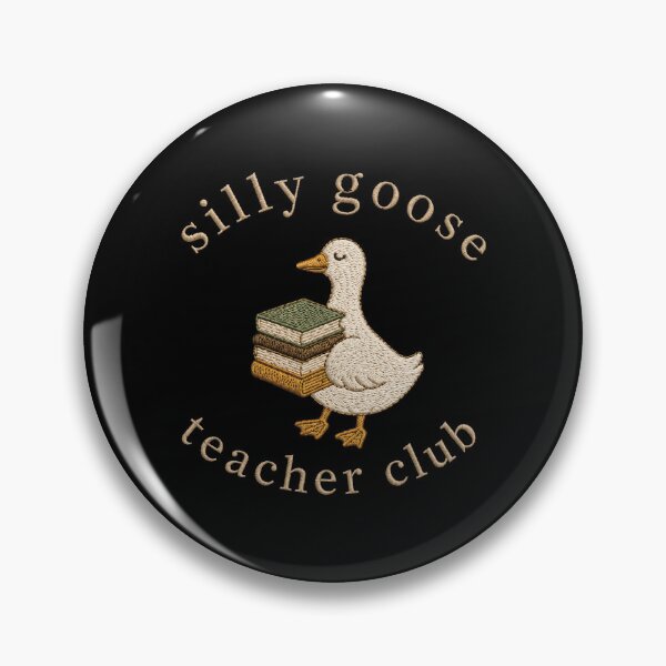 Item preview, Silly Goose Teacher Club — Vintage Embroidered Goose with Books designed and sold by MAPDDesigns.