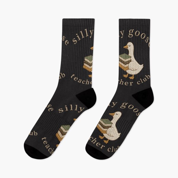 Item preview, Silly Goose Teacher Club — Vintage Embroidered Goose with Books designed and sold by MAPDDesigns.