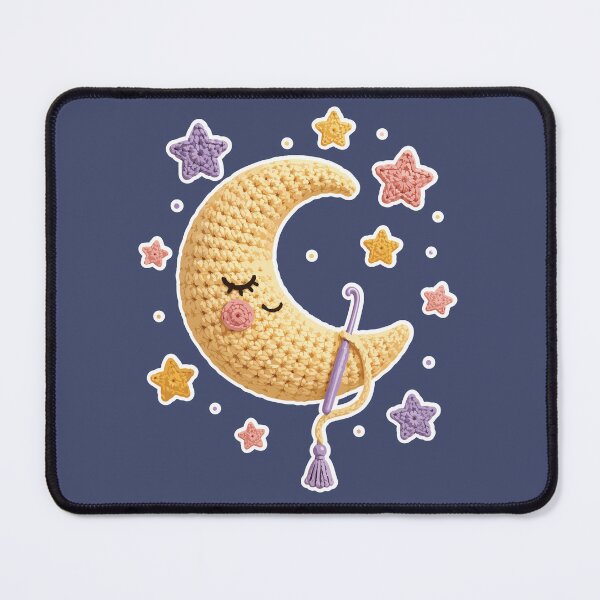 Item preview, Crochet Moon and Stars Kawaii Night Sky designed and sold by SimplePoDesign.