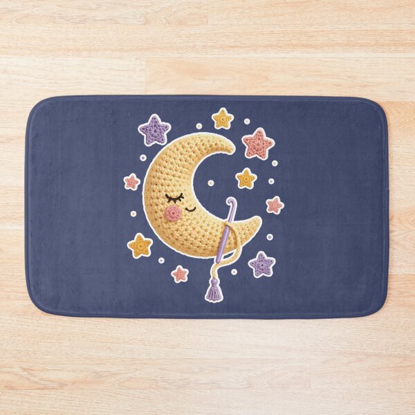 Item preview, Crochet Moon and Stars Kawaii Night Sky designed and sold by SimplePoDesign.