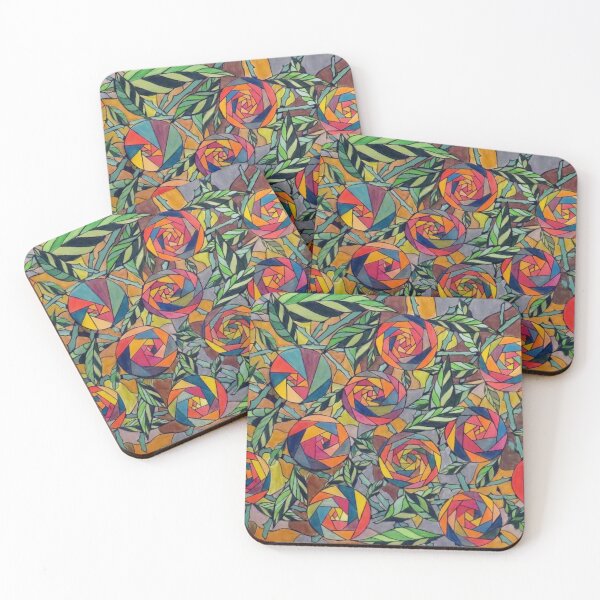 Item preview, 1109 - GEOMETRIC FLOWERS - DAVE EDWARDS - MIXED MEDIA- 2026 designed and sold by BLYTHART.