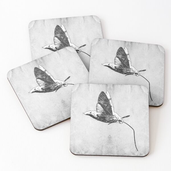 Item preview, Hummingbird Hawk-Moth Dark Nature In-Flight Art designed and sold by Ghoul Enterprises.