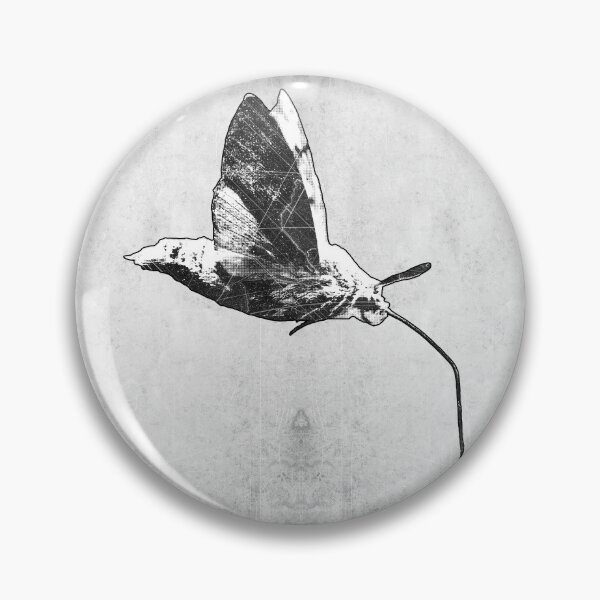 Item preview, Hummingbird Hawk-Moth Dark Nature In-Flight Art designed and sold by Ghoul Enterprises.
