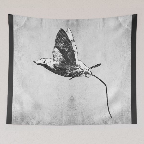 Item preview, Hummingbird Hawk-Moth Dark Nature In-Flight Art designed and sold by Ghoul Enterprises.