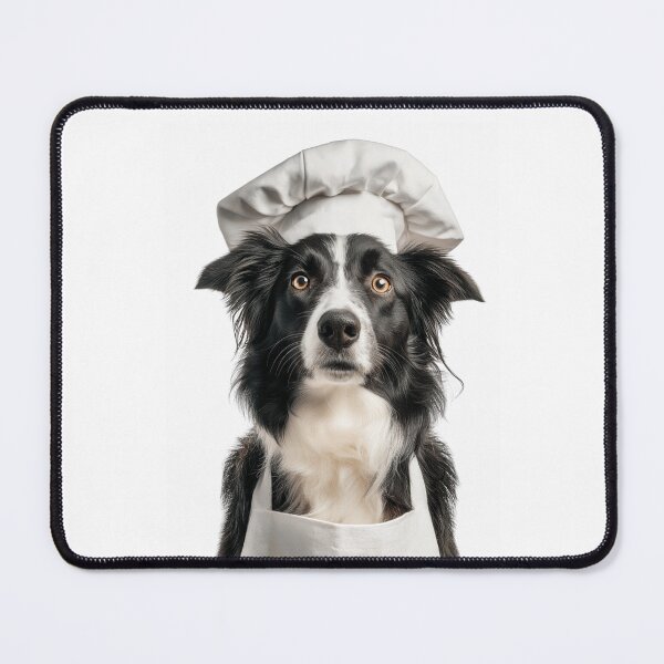 Item preview, Funny Border Collie Dog Chef Realistic Animal Cooking Humor Art designed and sold by LazyOwlStore.