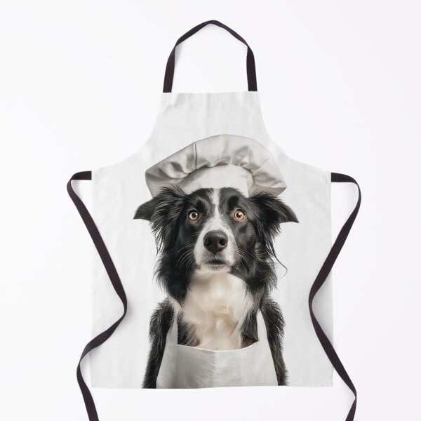 Item preview, Funny Border Collie Dog Chef Realistic Animal Cooking Humor Art designed and sold by LazyOwlStore.