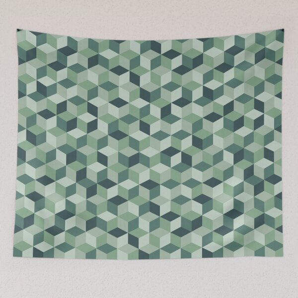 Item preview, 3D Cube Pattern - Green designed and sold by Vytfur Zone.